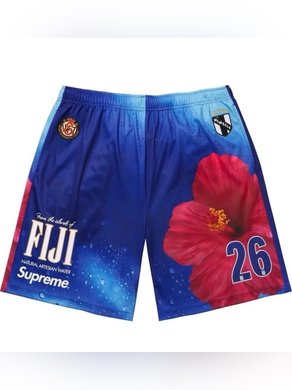 Supreme Fiji Soccer Short Multicolor Shorts Printed Graphic Logo Men’s Size XL.